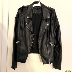 Forever 21 Quilted Faux Leather Moto Jacket
